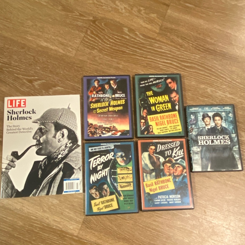 Sherlock Holmes Lot: Special Edition LIFE Magazine & DVDs (5)